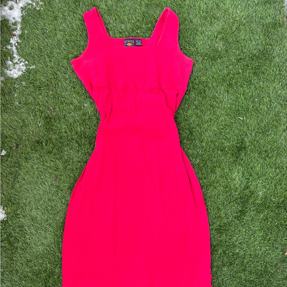 Vintage 90s Route 66 red pencil dress.
